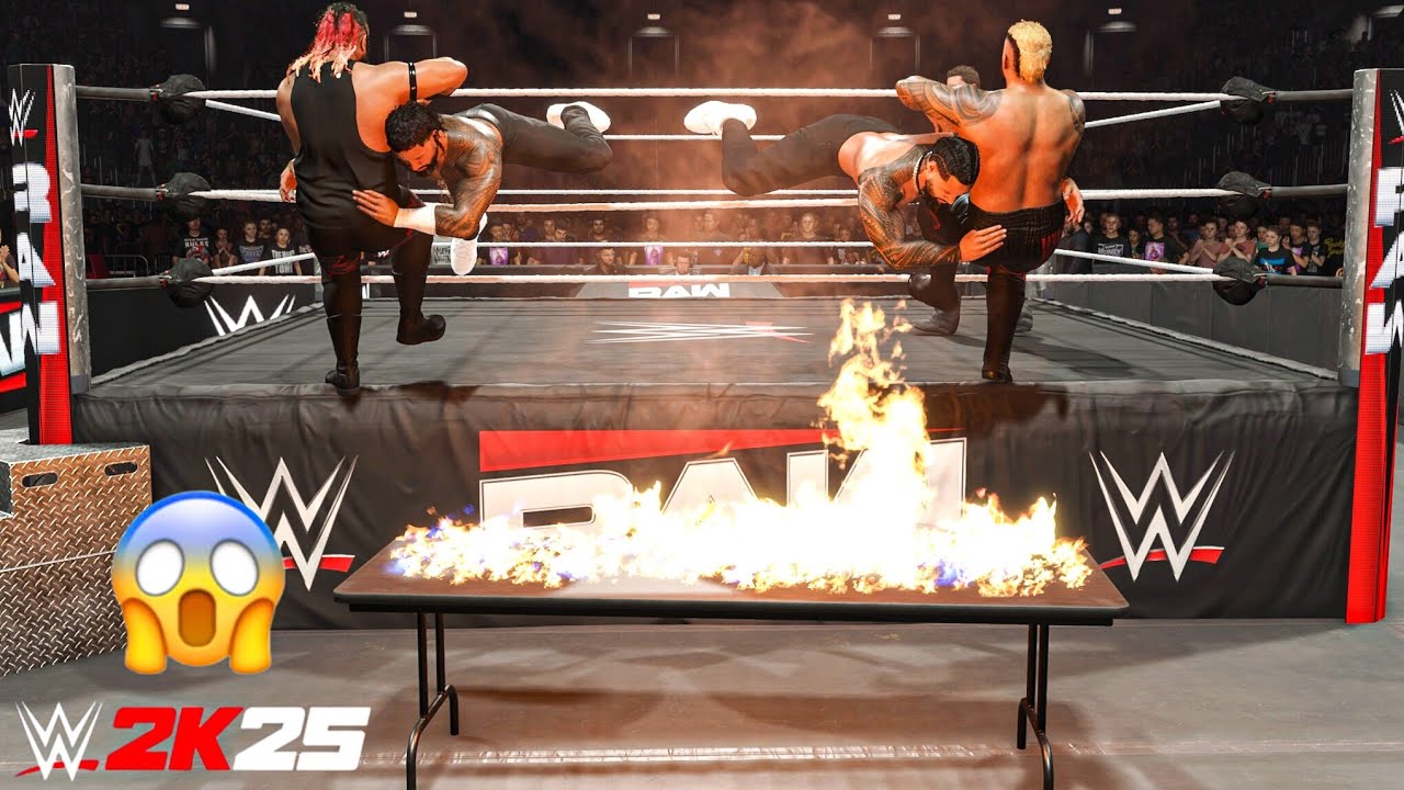 Джей Усо и Джимми Усо разгромили New Bloodline на Monday Night Raw | Геймплей WWE 2K25