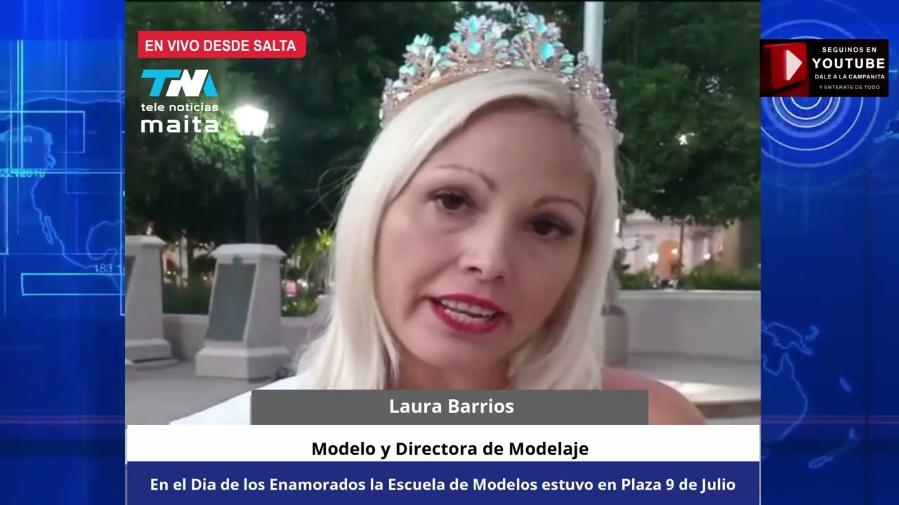 En el Dia de los Enamorados la Escuela de Modelos estuvo en Plaza 9 de Julio