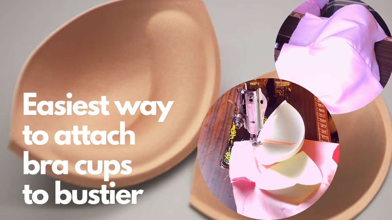 How to fix ready made bra cups on bustier #how to #sewing