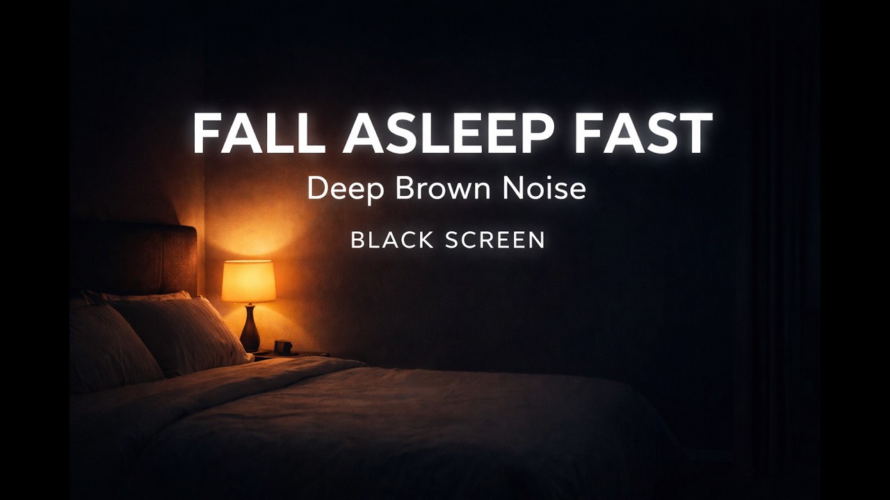 Fall Asleep Fast Tonight 🌙 Deep Brown Noise (Black Screen)