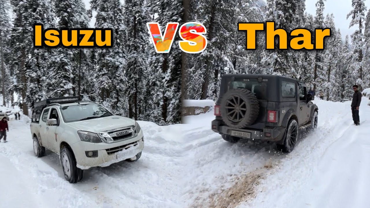 Isuzu vs Thar in Black ice | Which is more Capable