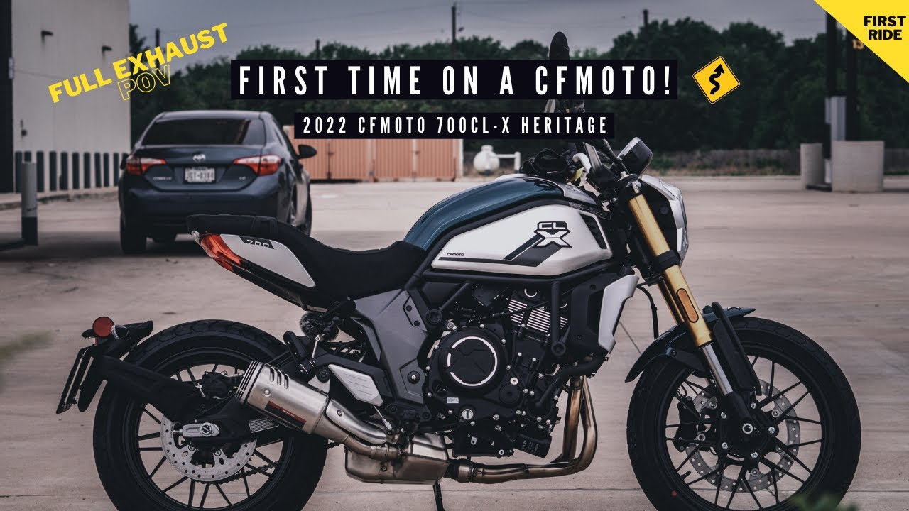 2022 CFMoto 700CL-X Heritage | First Ride POV Full Exhaust (4K)