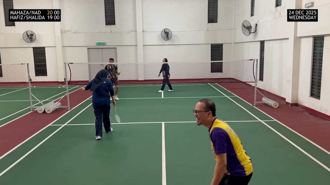 Badminton Mixed Doubles Hafiz/Shalida vs Mahaza/Nad