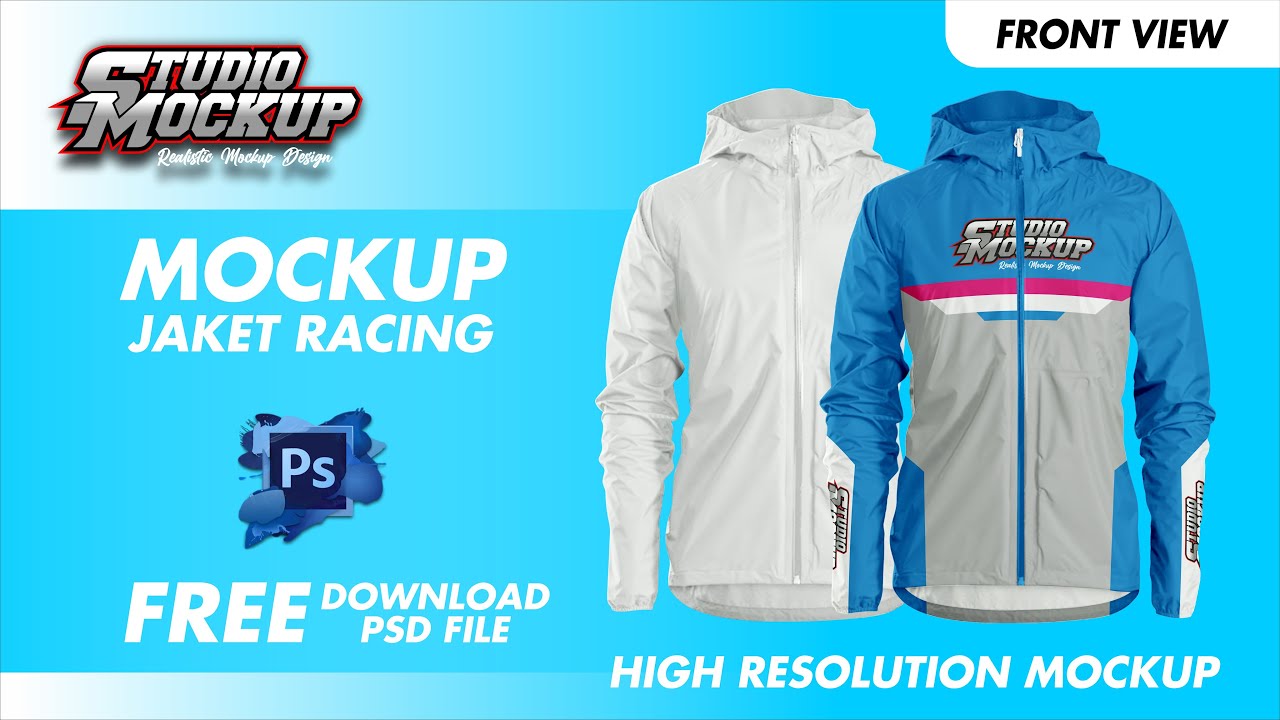 MOCKUP JAKET RACING | FREE MOCKUP PSD | MOCKUP PHOTOSHOP | FRONT VIEW