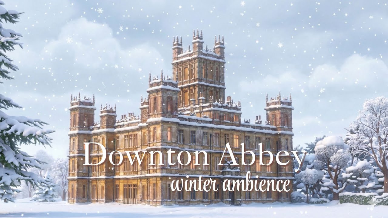 Winter at Downton Abbey | Snowy Highclere Castle Ambience with Original Series Soundtrack❄️