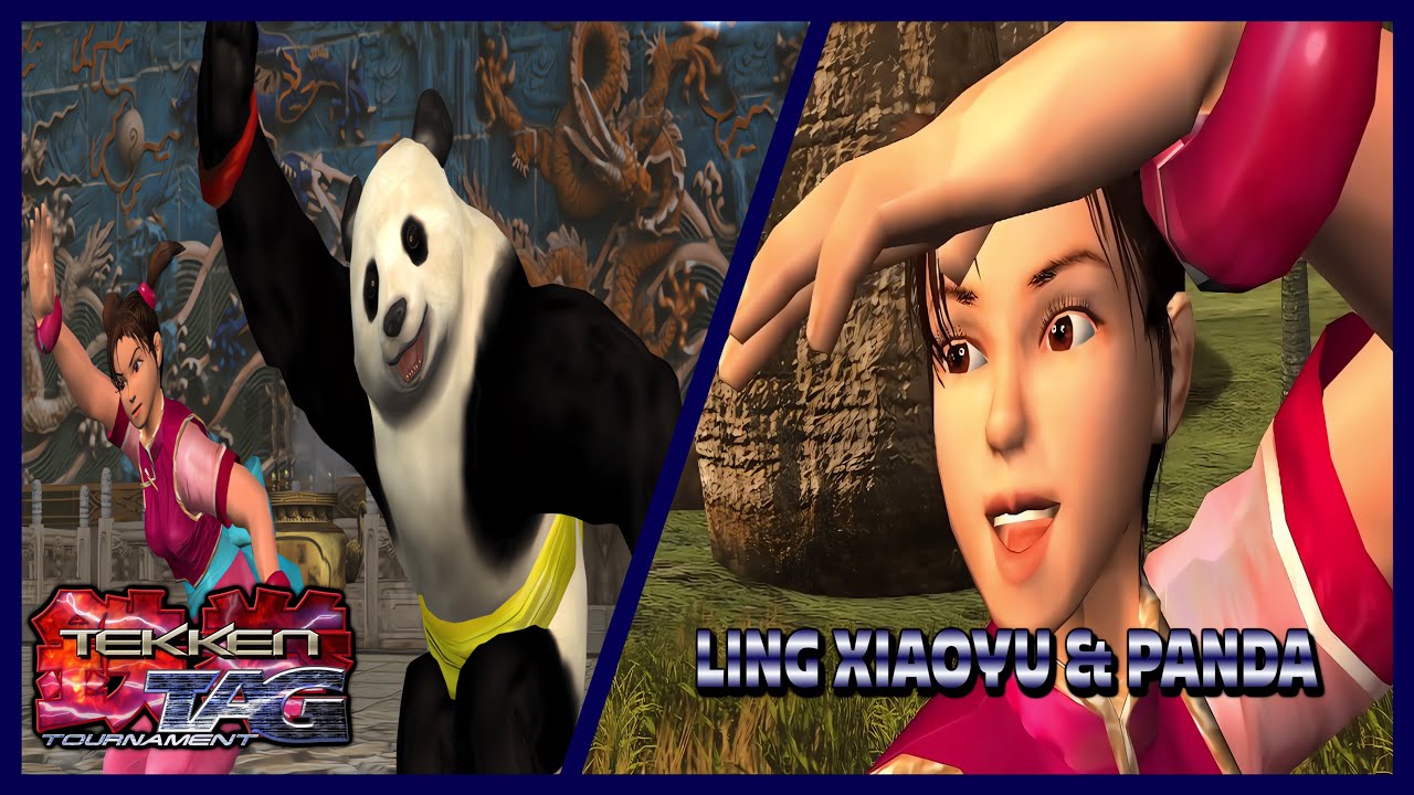 TEKKEN TAG TOURNAMENT [PS2] Arcade Mode – Ling Xiaoyu & Panda Gameplay [4K 60FPS]