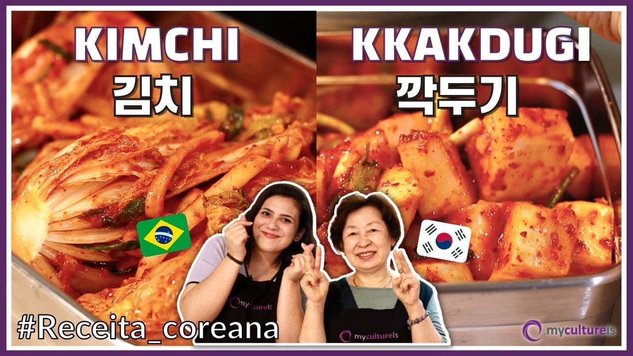 Aprenda a fazer Kimchi e Kkakdugi (kimchi de nabo japonês) | comida coreana | receita coreana