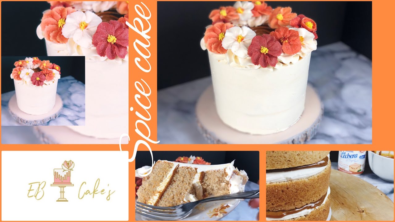 Pastel relleno con dulce de leche|spice cake|  merengue suizo