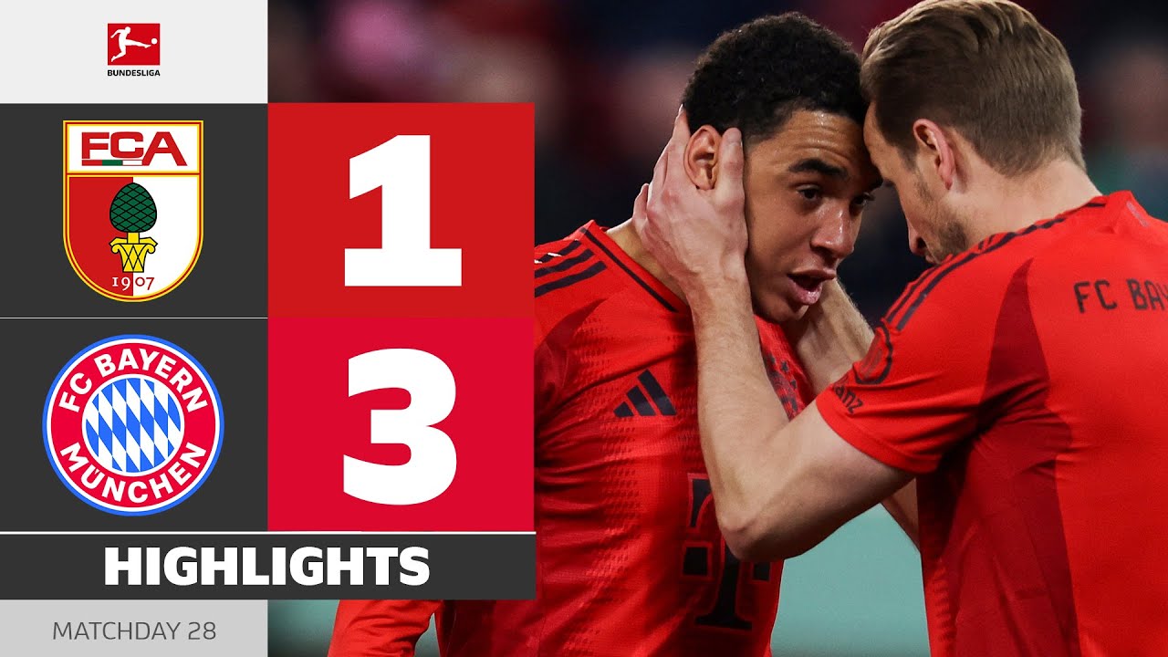 FC AUGSBURG - FC BAYERN | Highlights | Matchday 28 &ndash; Bundesliga 2024/25