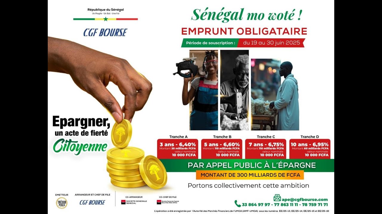 Lancement de l'emprunt obligatoire par appel public à l'épargne