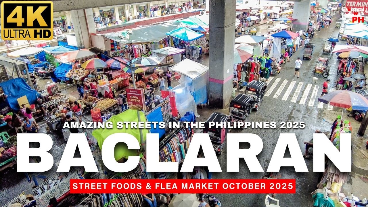 [4K] AMAZING Baclaran Rainy Walk | Street Food & Flea Market Tour (2025)