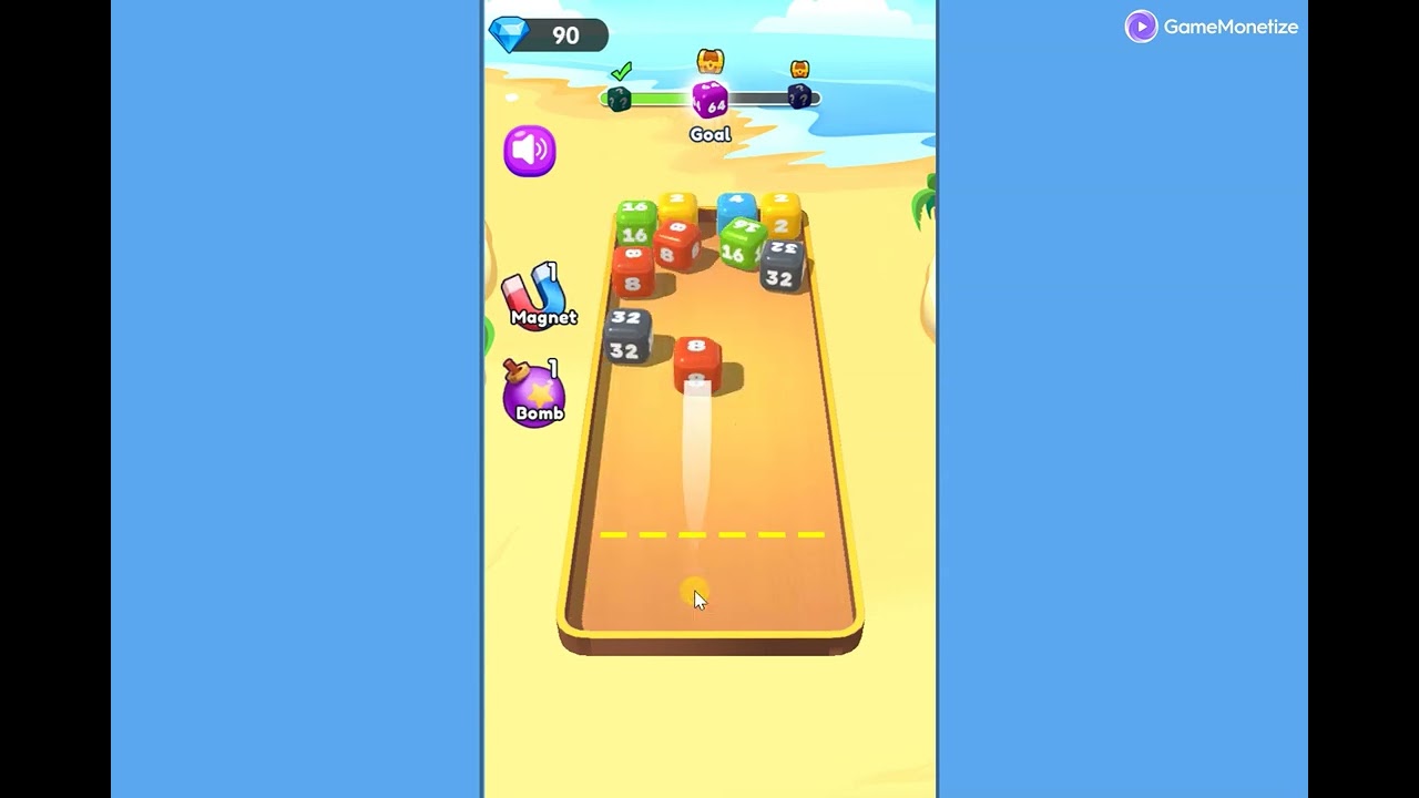 Chain Cube 2048 3D Merge Game puzzle game