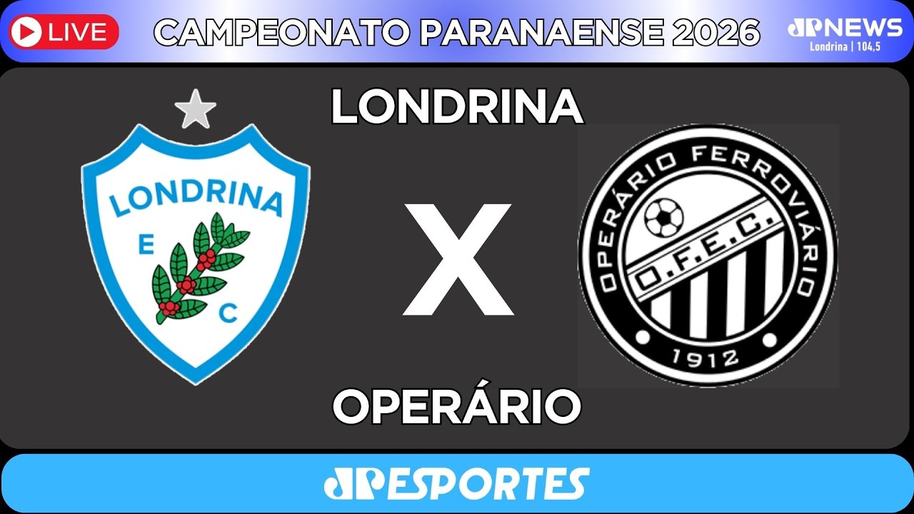 🔴#AOVIVO: Londrina vs Operário | INÍCIO 16:00 | 07/03/2026 | #CAMPEONATOPARANAENSE JPNews Londrina