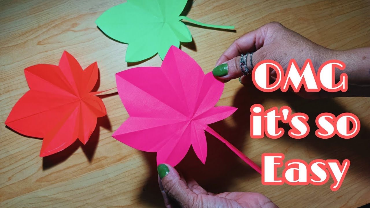 DIY - How to Make Easy Paper leaf (Grapes leaf) | OrigamiPaper leves | Paper decoration ideas