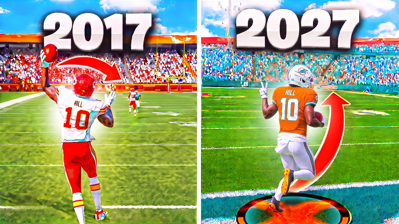 Я попытался занести 99-ярдовый тачдаун за Tyreek Hill во ВСЕХ частях Madden!!!