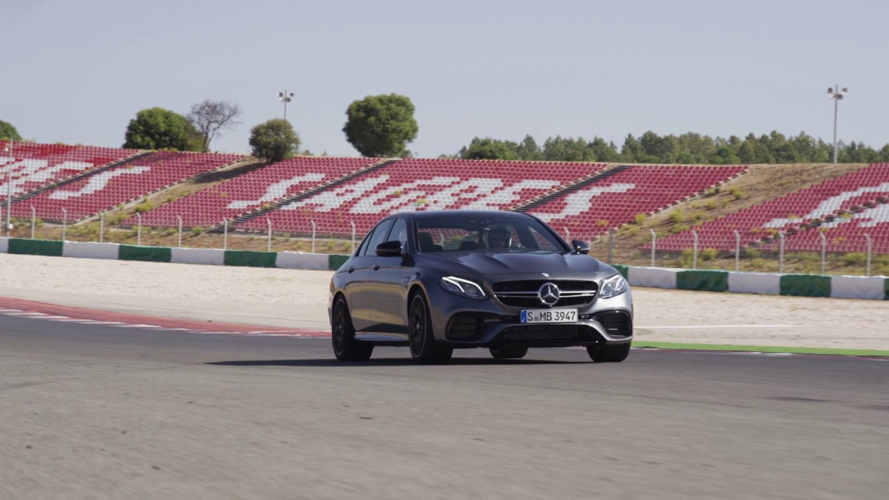 2017 Mercedes-AMG E63 S at the track - driving scenes