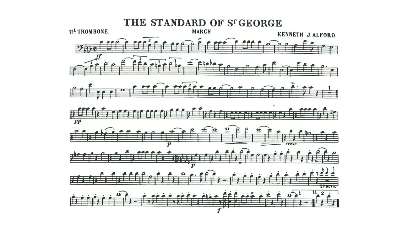 The Standard of St.George March (Kenneth J. Alford) - 1st Trombone