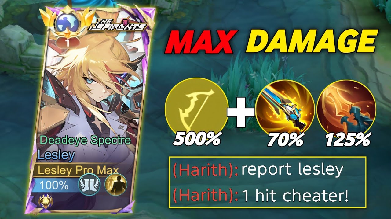 GLOBAL LESLEY YELLOW BUILD IN SOLO RANK DAMAGE IS CRAZYYY (100% broken) LESLEY BEST 1 HIT BUILD 2026