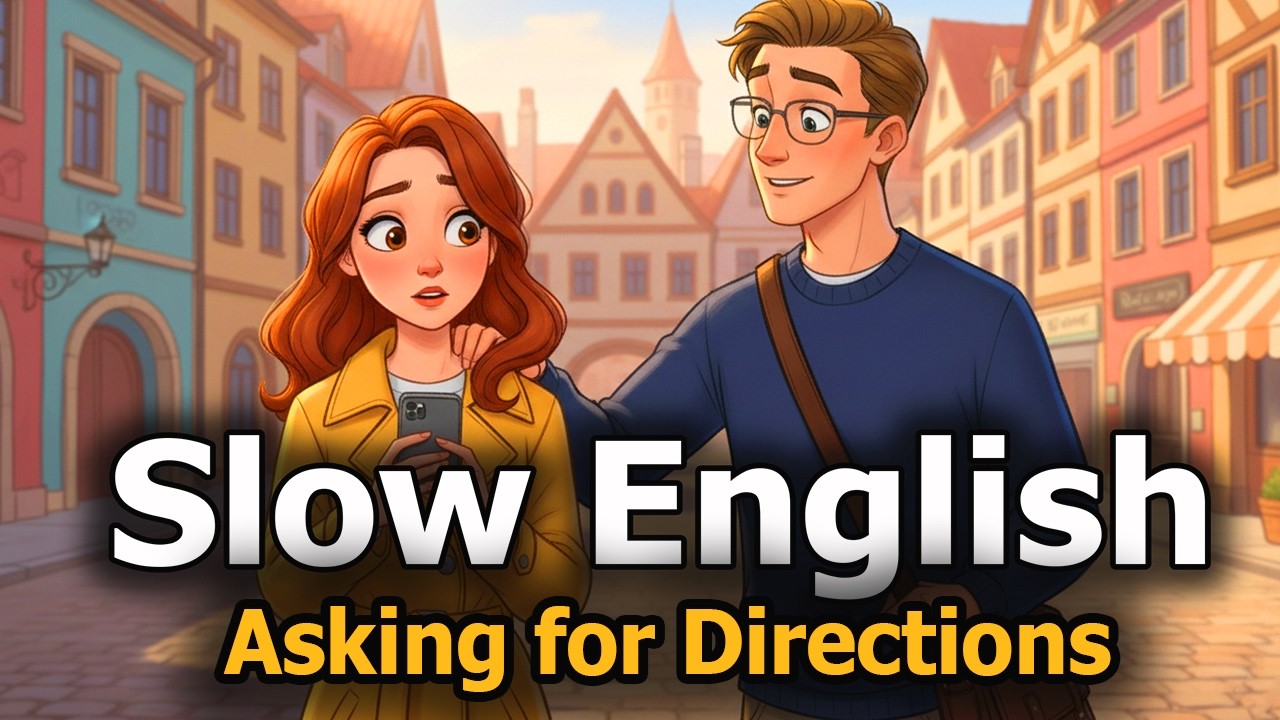 15 Minutes of Slow English Listening Practice | Asking for Directions | Easy English Training