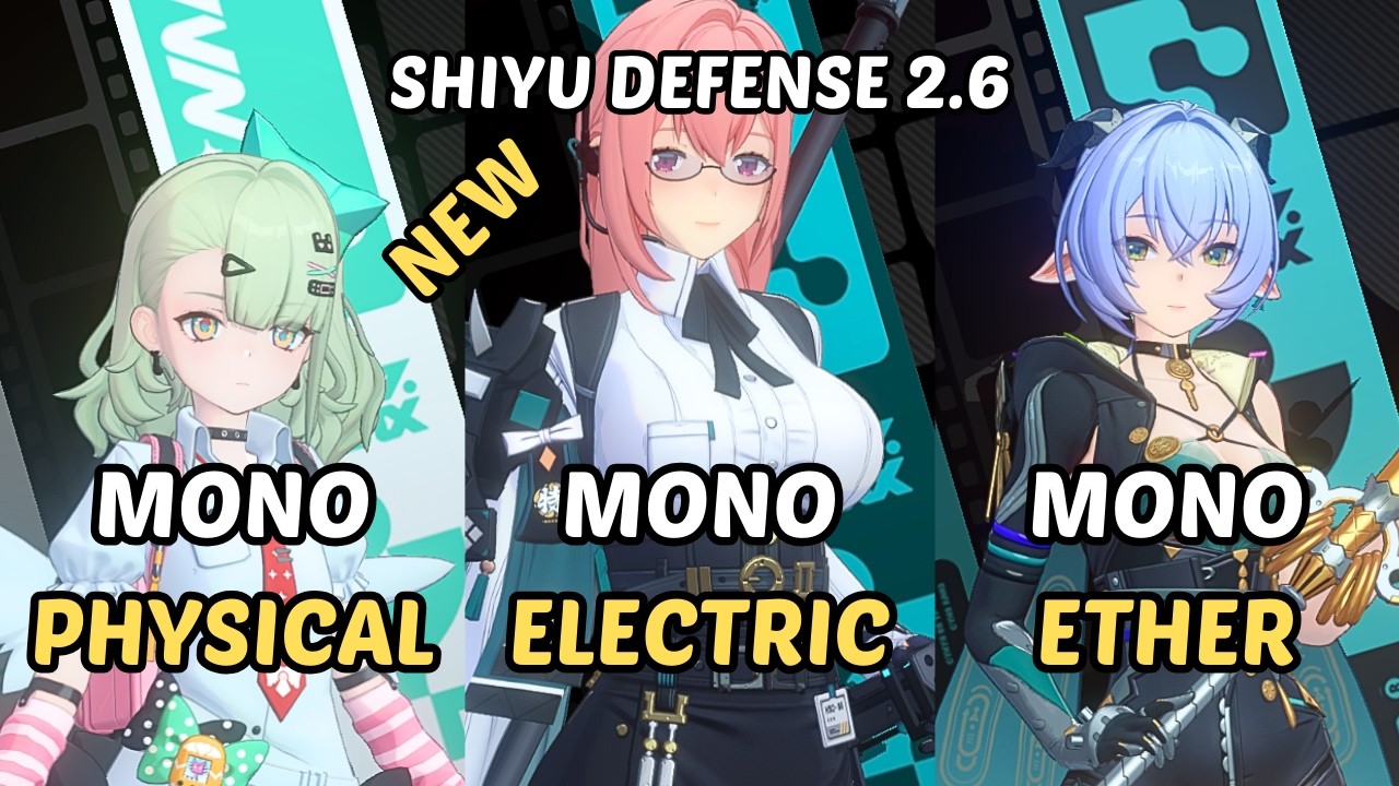 NEW Shiyu Defense ZZZ Sunna Corin x M0 Lucia Nicole Astra Yao x Yanagi Yuzuha Zenless Zone Zero 2.6