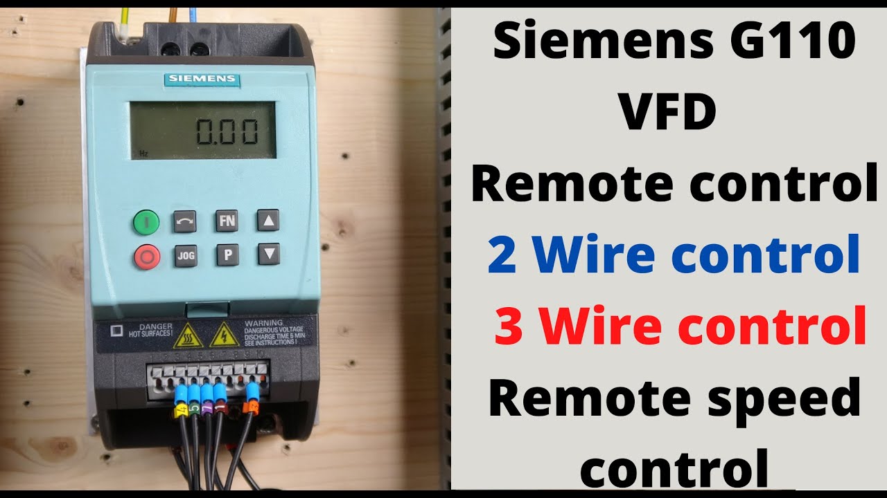 Siemens G110 VFD, дистанционное управление, двухпроводное управление, трёхпроводное управление, д...