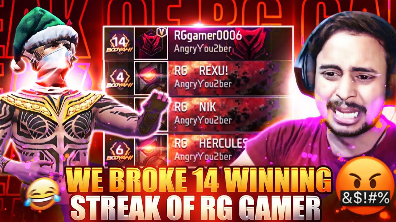 Psycho Vs Rg Gamer 🤬 Again Broke Winning Streak 😱 गुस्सा हो गया Angry Youtuber || Free Fire
