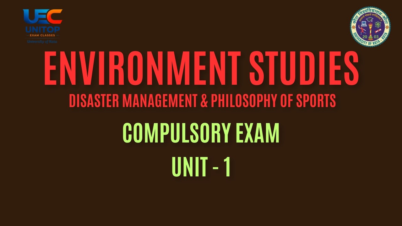 Uok 3rd semester exam paper for Environment studies compulsory paper unit-1 explain by unitop exam 
