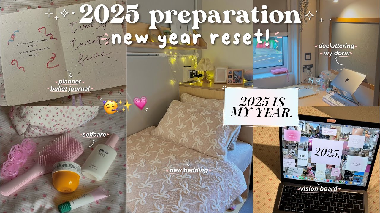 Preparing for 2025!🌟| Deep cleaning, organizing, bullet journal, new year goals, vision board.