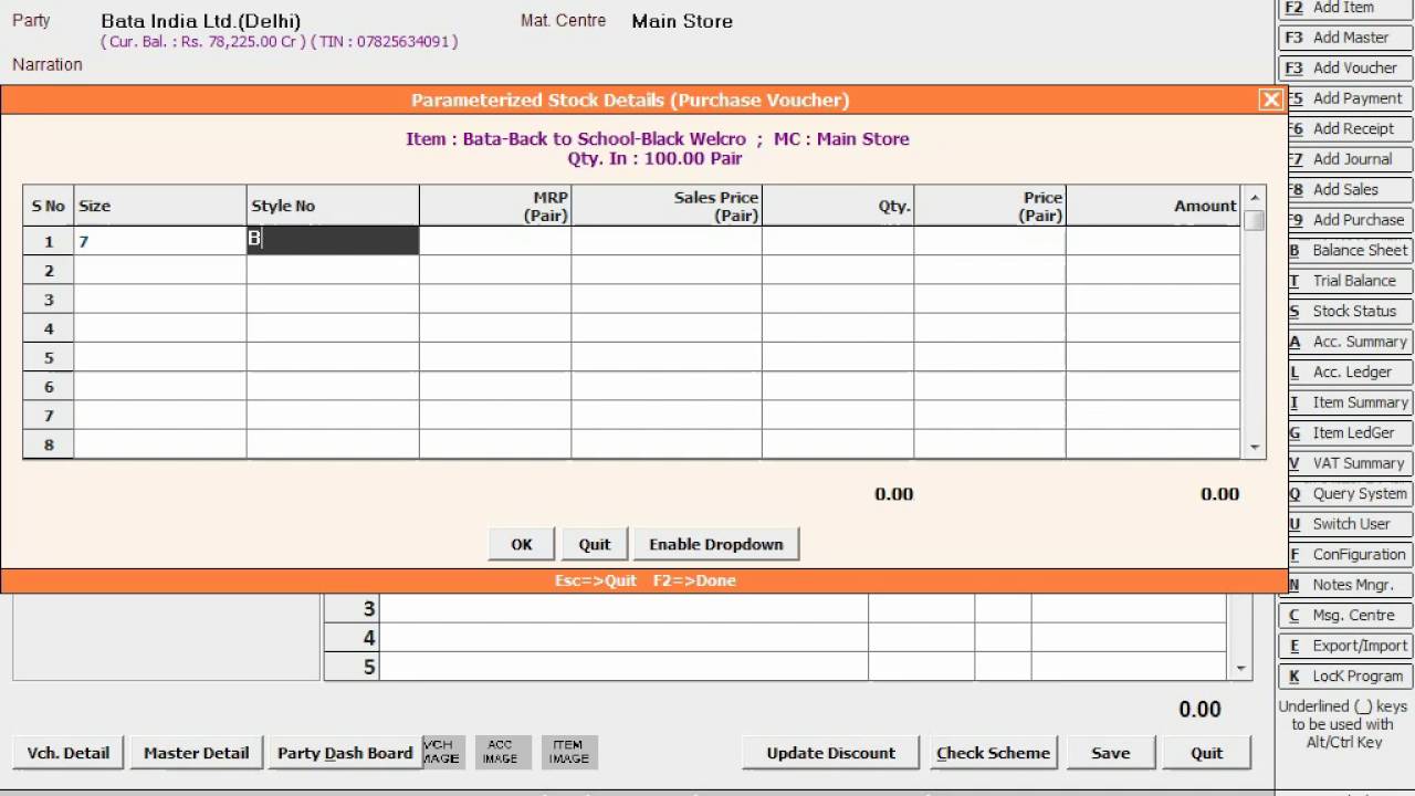 Parameter-wise Stock Maintenance in BUSY (Hindi)