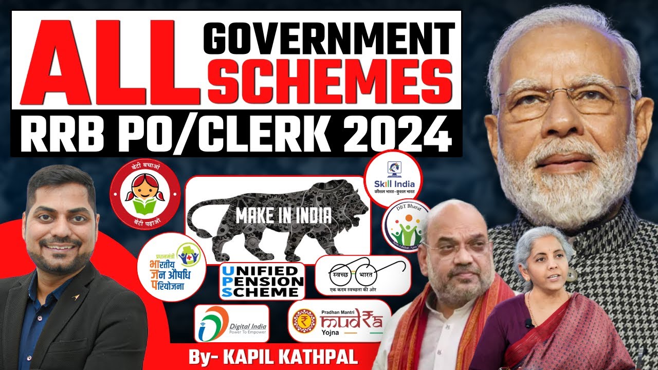 All Government Schemes for RRB PO & Clerk Mains 2024 | Govt Schemes Current Affairs | Kapil Kathpal