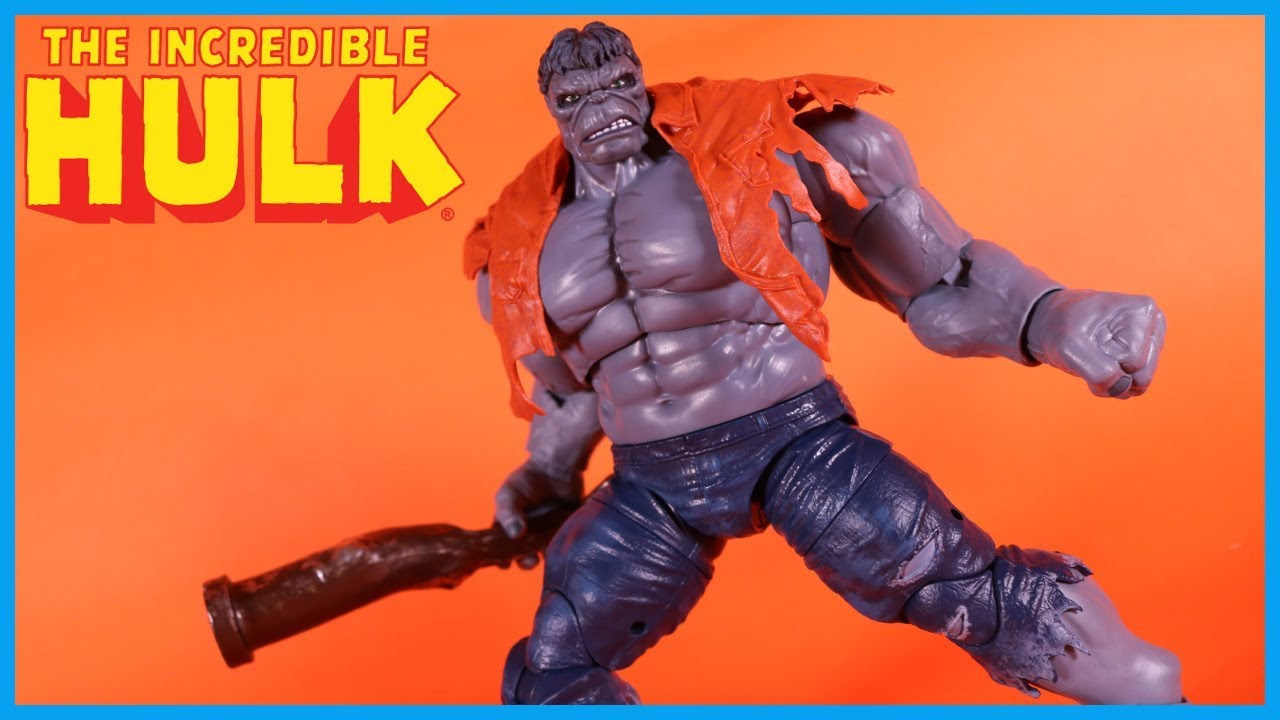 Marvel Legends 80th Fan Channel Exclusive RETRO GREY HULK Action Figure Toy Review