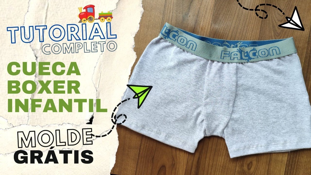 #MoldeGrátis | Como Fazer Cueca Box Infantil