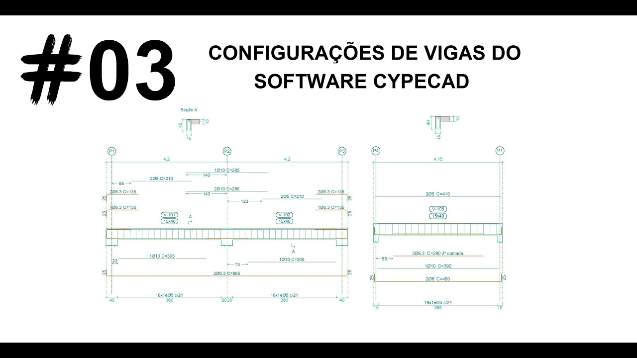 #03 Configurações Avançadas de vigas do software CYPECAD 2020
