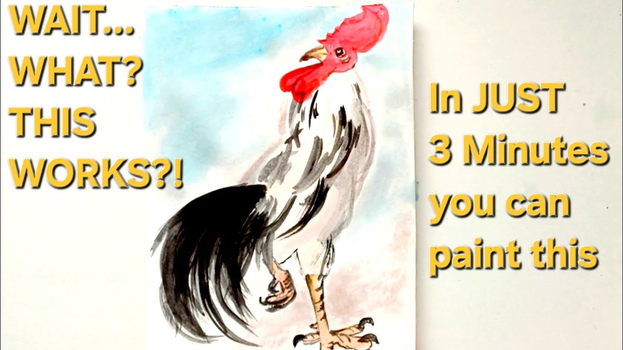 If You’re Afraid to Paint, Start With This Rooster🐓 #art