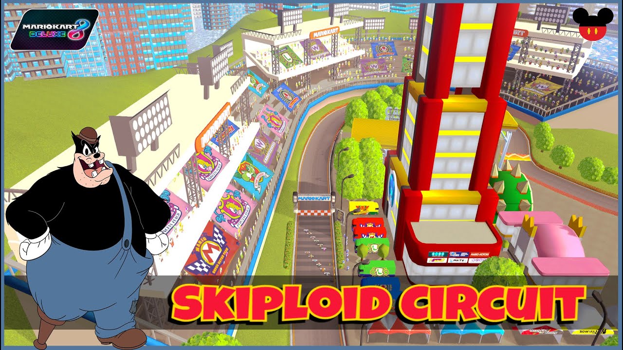 Mario Kart Custom Track Skiploid Circuit with Big Bad Pete