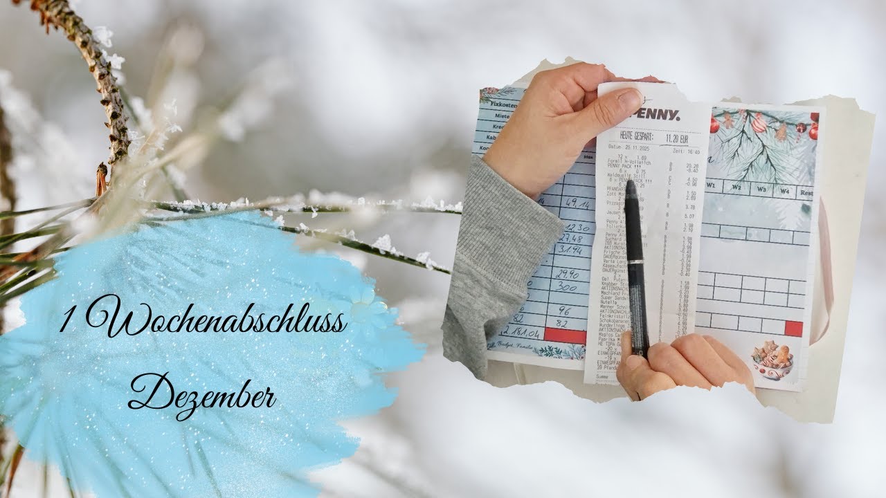 1 Wochenabschluss  ❄️⛷️ Dezember ❄️⛷️| echte Einnahmen und Ausgaben