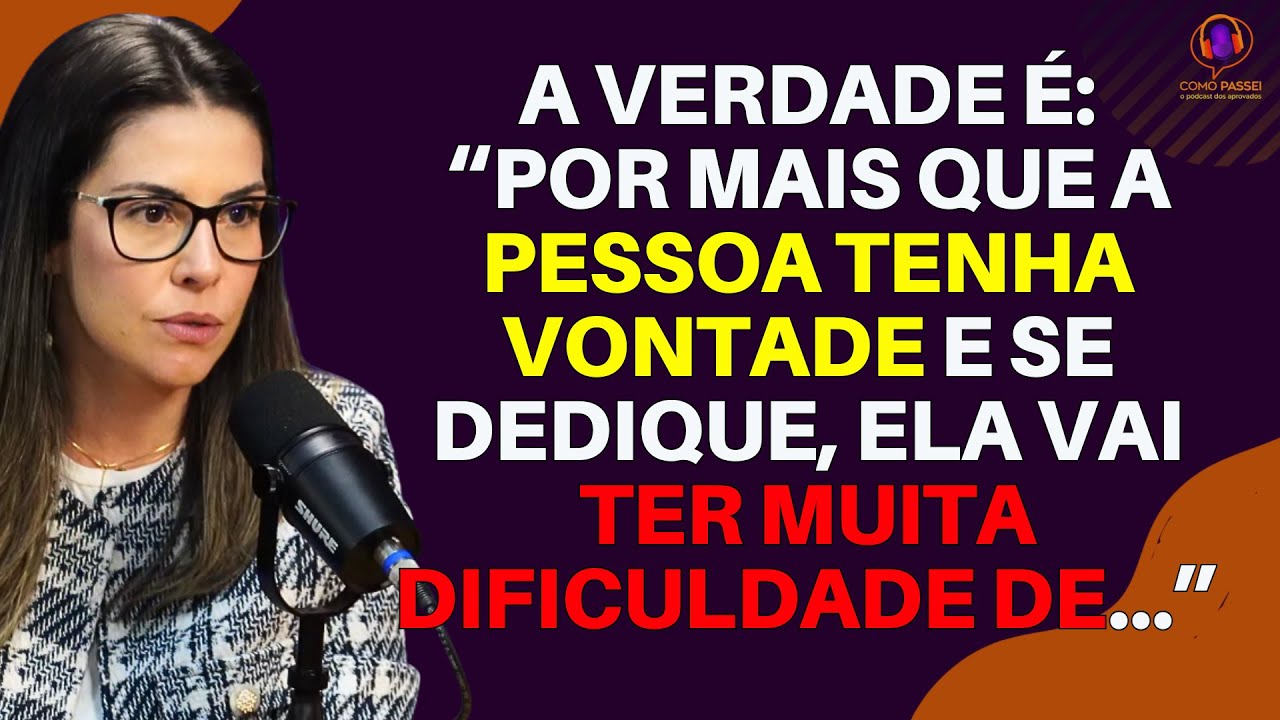 Ela falou a realidade de muitos concurseiros do Brasil