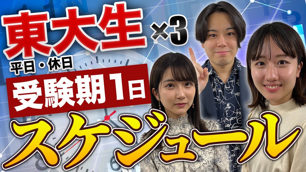 【1日15時間!?】東大生の大学受験期1日タイムスケジュールを3人分まとめて大公開/大学受験勉強/東大生オンライン個別指導塾