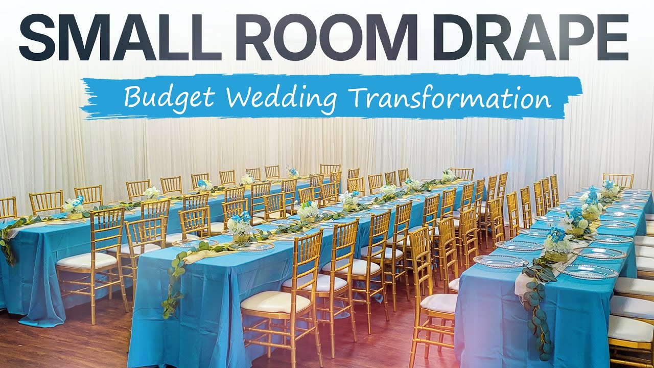 SMALL ROOM DRAPING TRANSFORMATION (SPEND LESS MONEY ON WEDDING BUDGET)