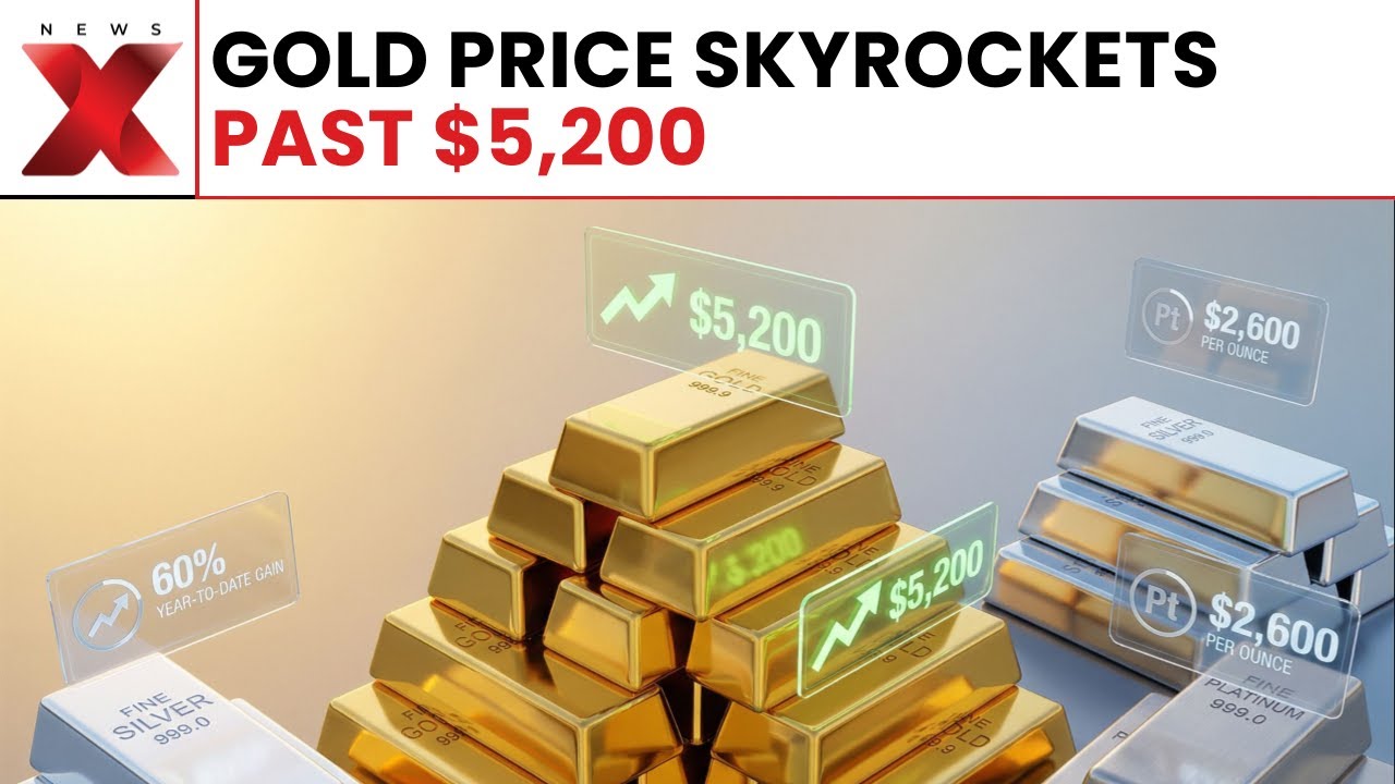 Gold Price Hits $5,200 | Investors Eye Safe-Haven Metal | World News | NewsX