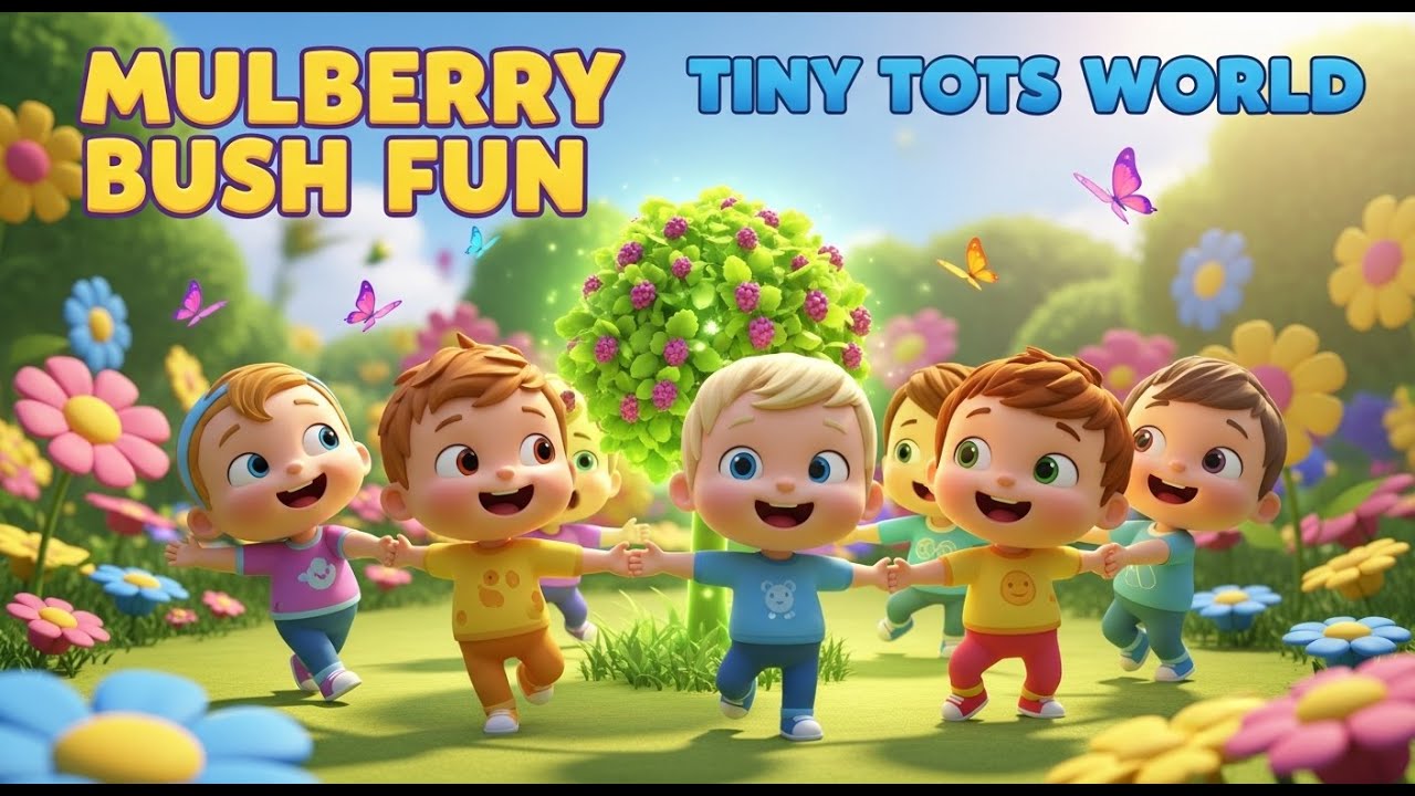 Here We Go Round the Mulberry Bush 🎶🌳 | Tiny Tots World