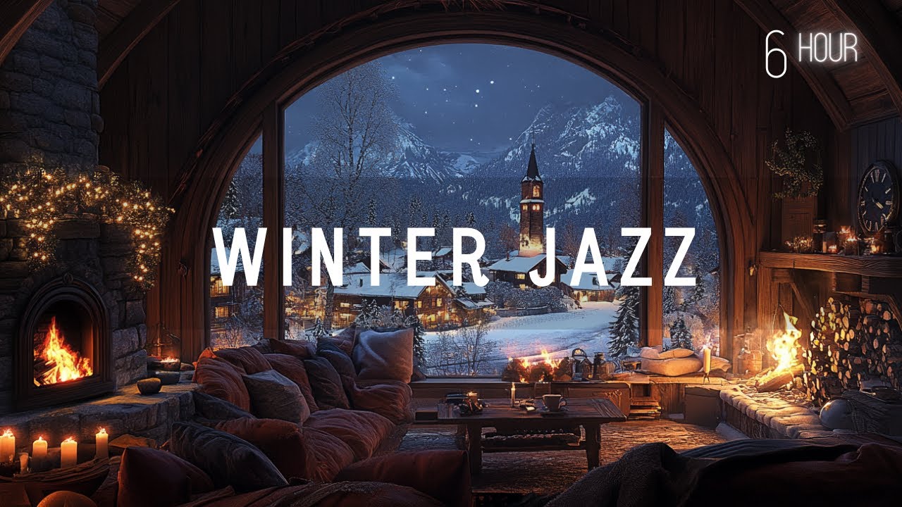 Snowfall Jazz Ambience ❄️ Relaxing Instrumental Music for Reading & Quiet Moments