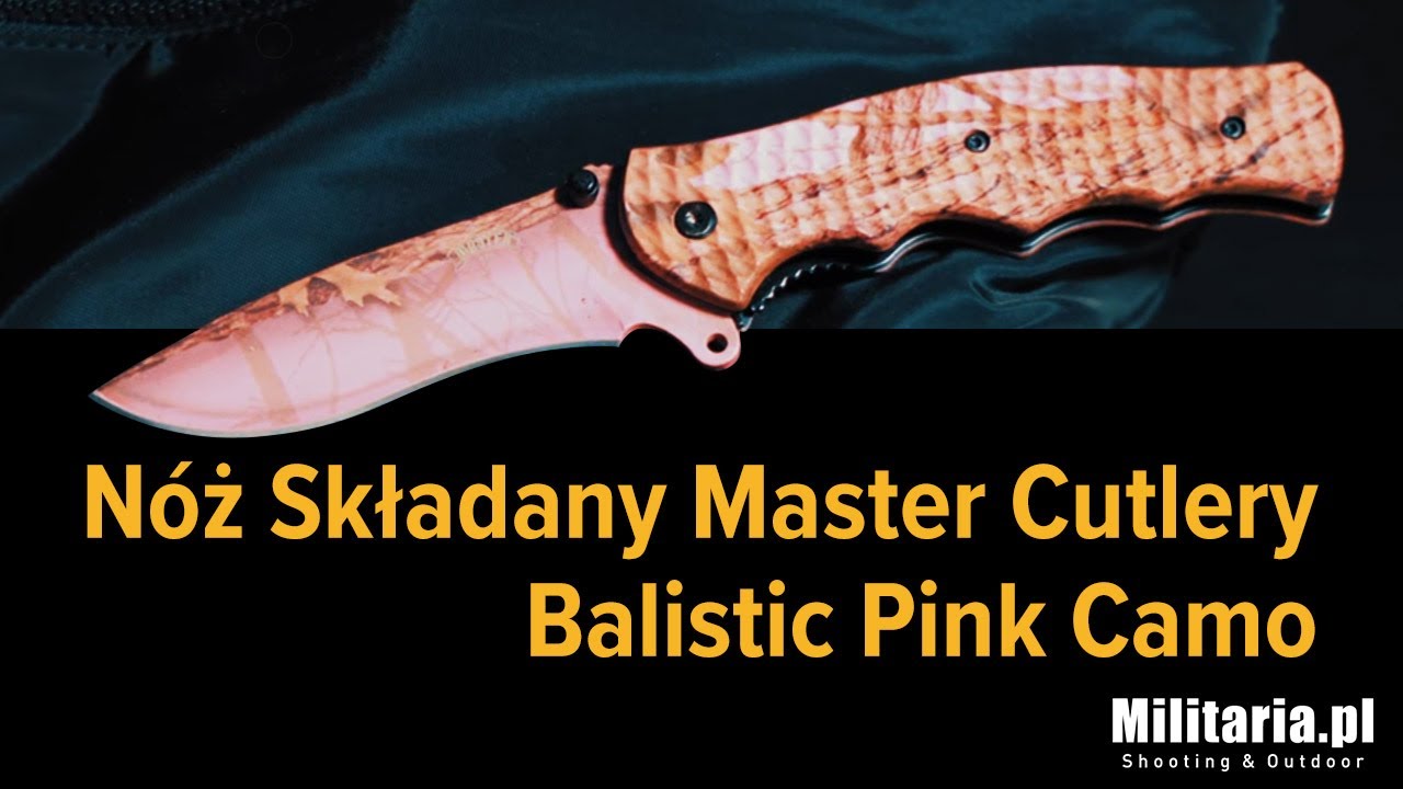 R&oacute;żowy n&oacute;ż składany EDC | Master Cutlery Ballistic Pink Camo | Sklep Militaria.pl