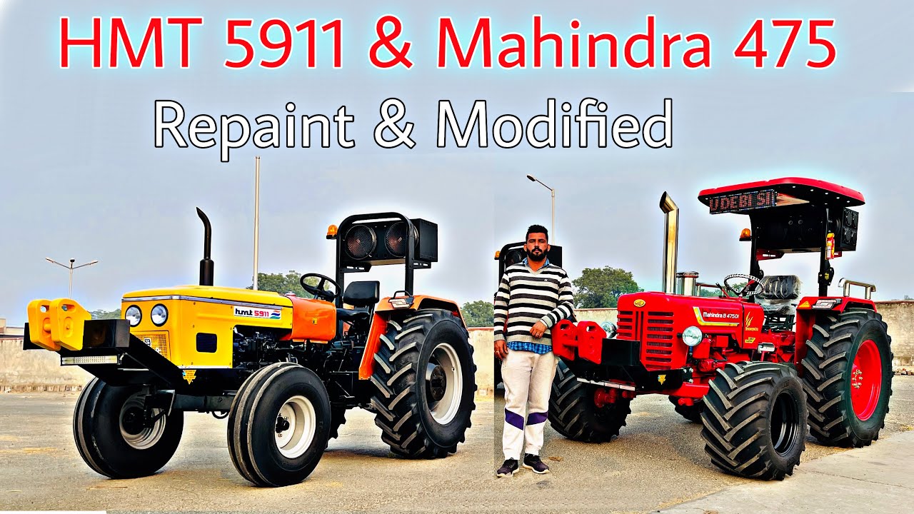 HMT 5911 | Mahindra 475 | Repaint | Modified Tractor | Sira Modifications | END Galbaat A