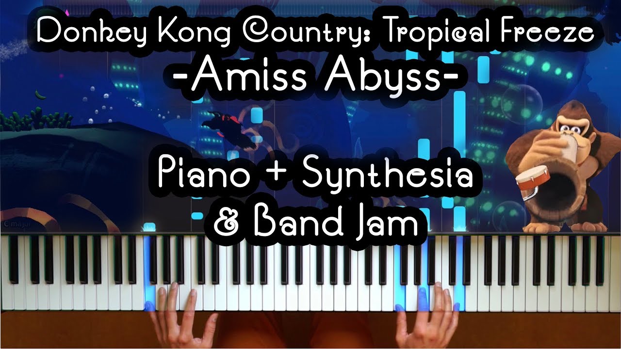 Funky Waters / Amiss Abyss from Donkey Kong Country Tropical Freeze Piano & Synthesia [How To Play]