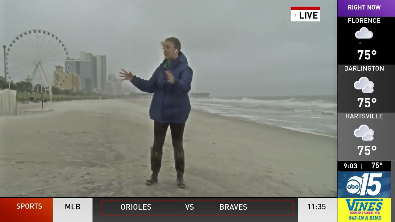 Live in Myrtle Beach: Tropical Storm Chantal July 6th, 2025