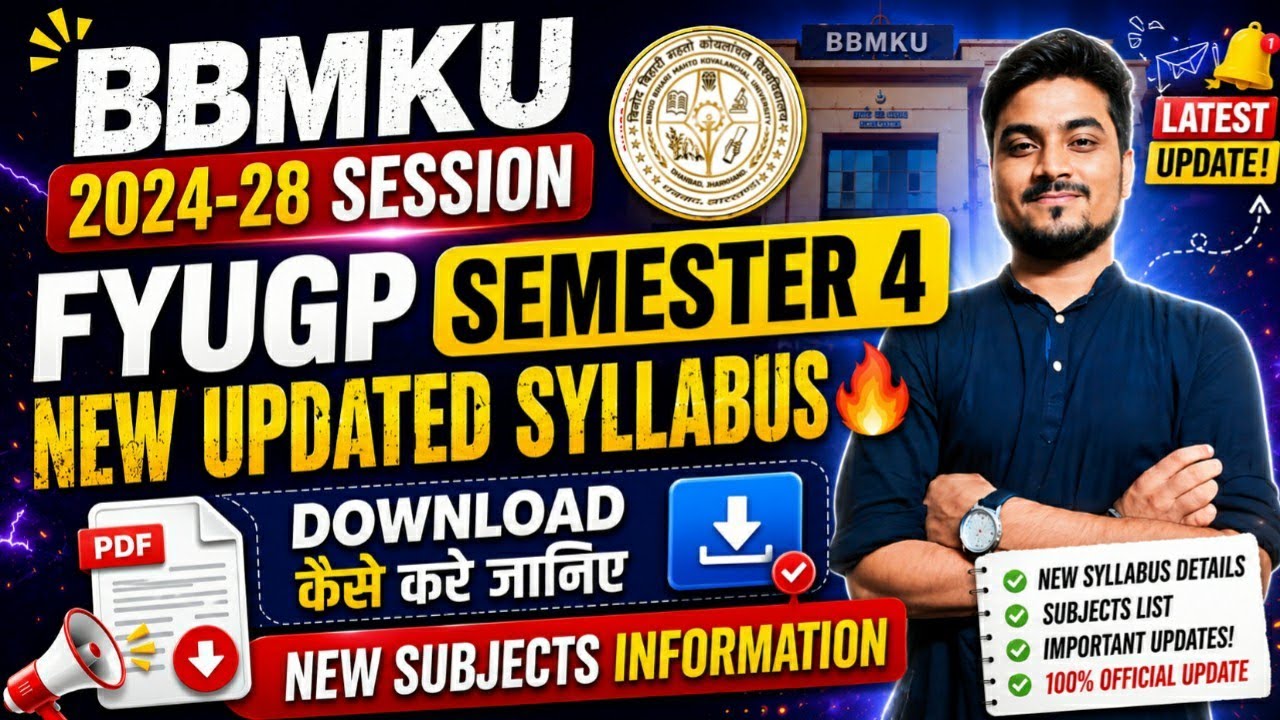 FYUGP SEMESTER 4  New Syllabus Download Process | New Subjects Information 🔥 2024-28 Session BBMKU