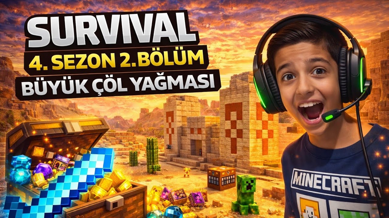 Minecraft survival 4.sezon 2.bölüm büyük çöl yağması