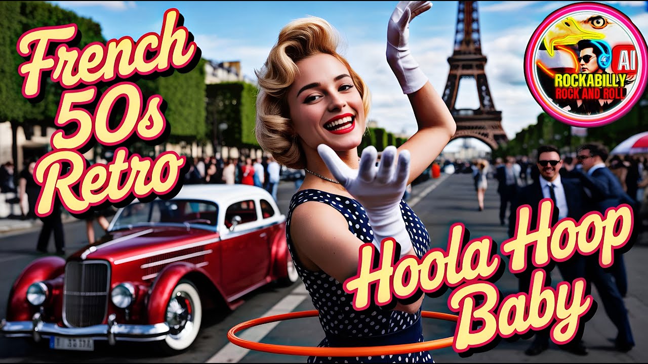 Rétro Rockabilly Hoola Hoop Baby Version Française