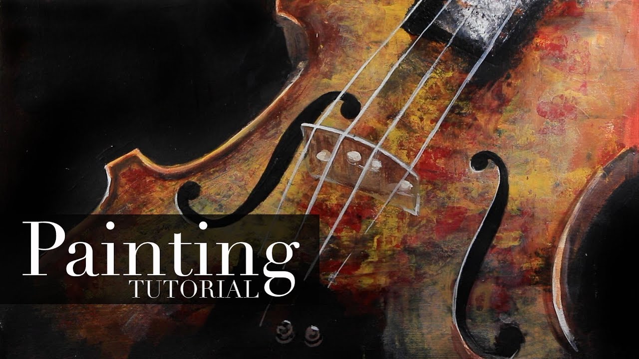 How to Paint a Violin | Acrylic Painting Tutorial